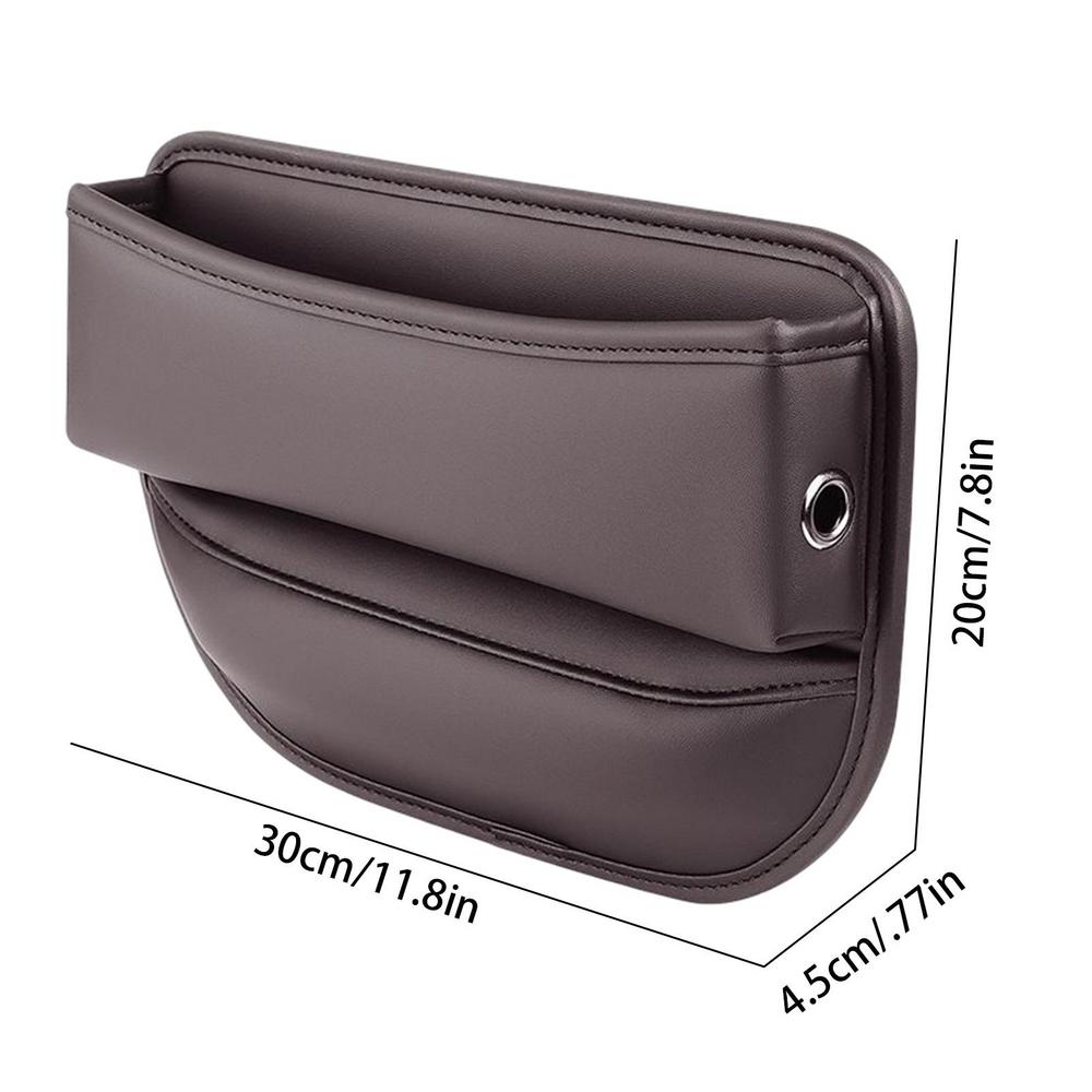 PU Leather Car Seat Crevice Storage Box Car Seat Side Pocket Auto Console Slit Gap Filler Organizers Storage Holder Car Interior