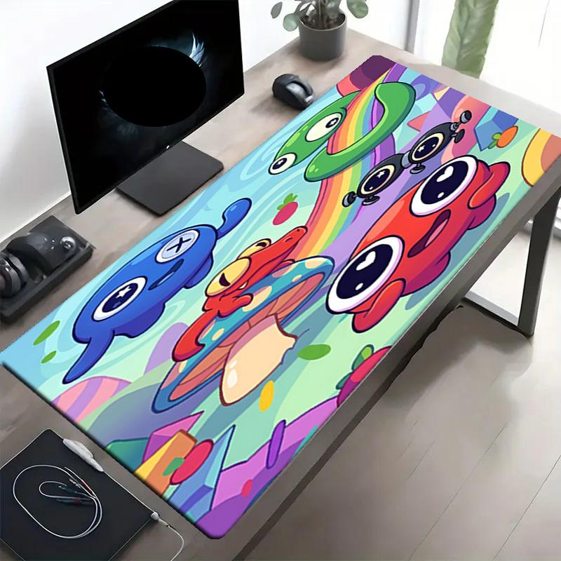 Ποντικοουαλί Παιχνιδιού Rainbow Friends, Αντιολισθητικό Χαλάκι Πληκτρολογίου Επιφάνειας Εργασίας, για PC Laptop Παιχνίδια Εργασία Καθημερινή Χρήση, Δροσερό Δώρο Έκπληξη για Γιορτές