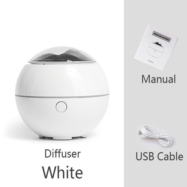 Mountain Aroma Diffuser Essential Oil Diffusor Air Humidifier Ultrasonic Remote Control 7 Color Led Lamp Mist Maker For Home