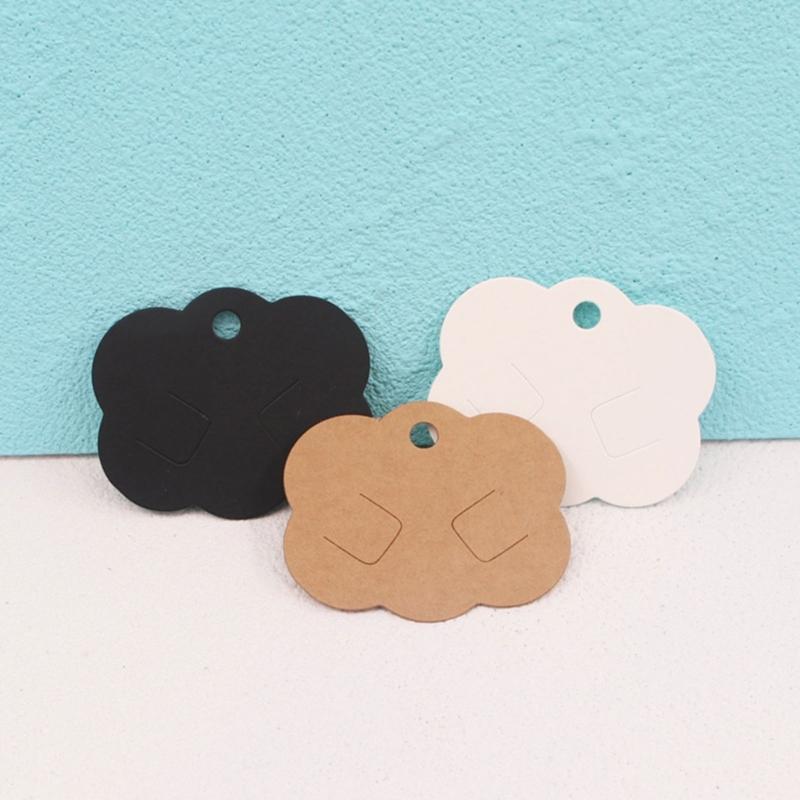 Set of 100 Jewelry Display Cards Hair Clip Cards Necklaces Cards Paper Texture Convenient Jewelry Cards for Displaying