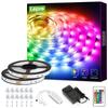 Lepro LED Strip 10m X 2 Strips X 600 RGB LED Strip Lights with Music Perfect for and Remote Dimmable and Color Bright Ambient Game Lights, (20m