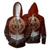 New Tattoo Printed Sweatshirt 3d Zipper Hooded Sweatshirt