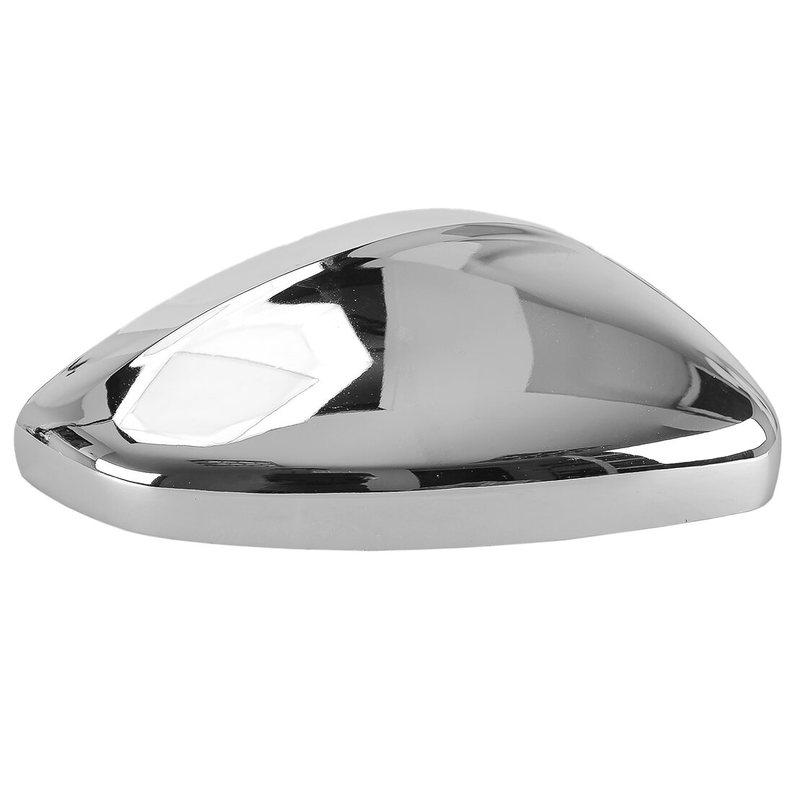 Car Right Side Rearview Mirror Cover Trim Cap Fit For Peugeot 208 2008 2012- Silver Chrome Plastic