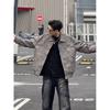Cleanfit gray short leather jacket American ruffian handsome high-end men's vintage lapel locomotive leather jacket