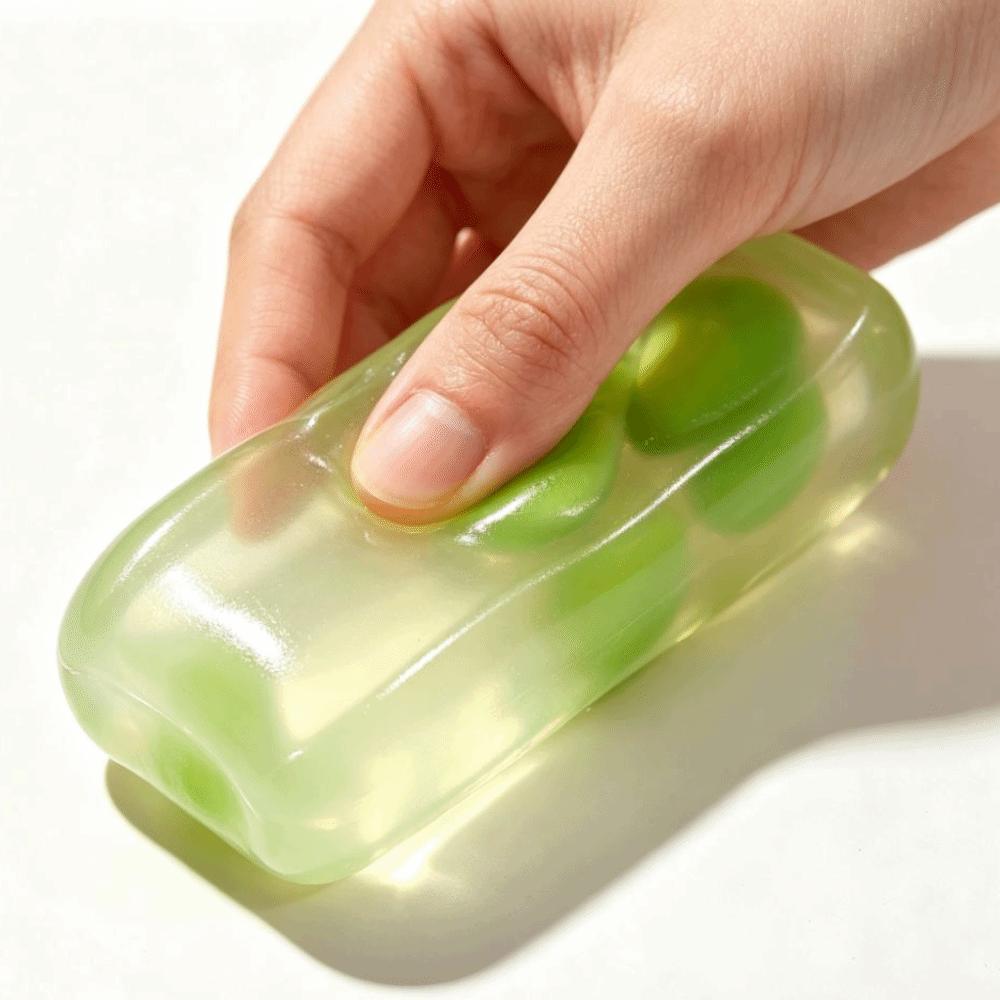Soft Creamy Texture Reduce Pressure Toy Transparent Fruit Ice Cube Toy Gift