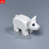 Non-Toxic Moc Bricks City Animal Little Pink Pig Zoo Farm Model Accessories Particles Assembled Educational Kids Toys