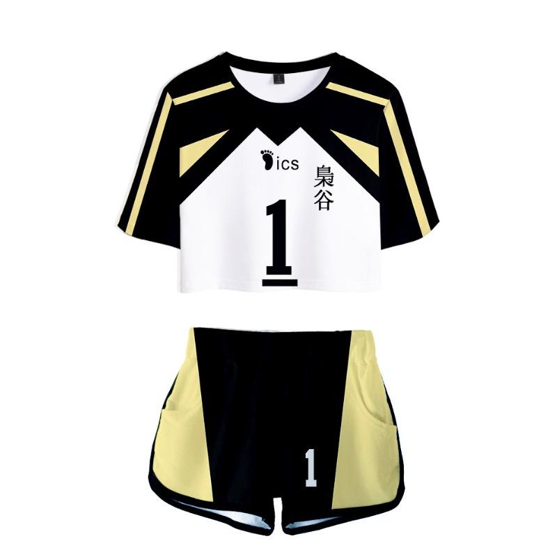Volleyball less college jersey set cosplay animation periphery short sleeve basketball