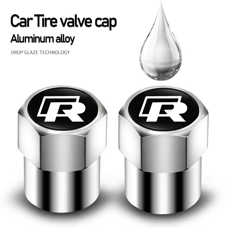 4Pcs Styling Wheel Tire Valve Air Stem Cap Duust Covers For Volkswagen R T-ROC Beetle Golf Touran Transporter CC Touareg Magotan
