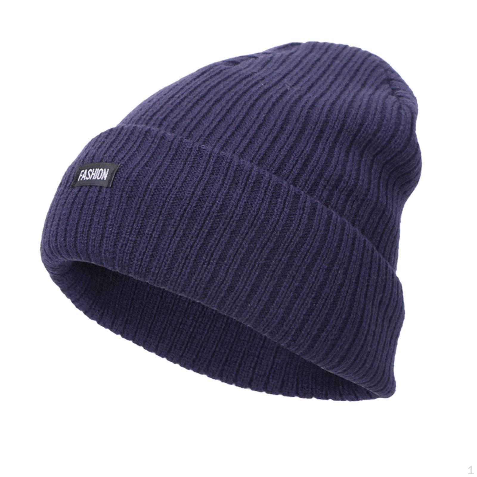 Вязаная шапка для взрослых Теплая мужская хлопковая мешковатая шапка для холодной погоды Зимняя
