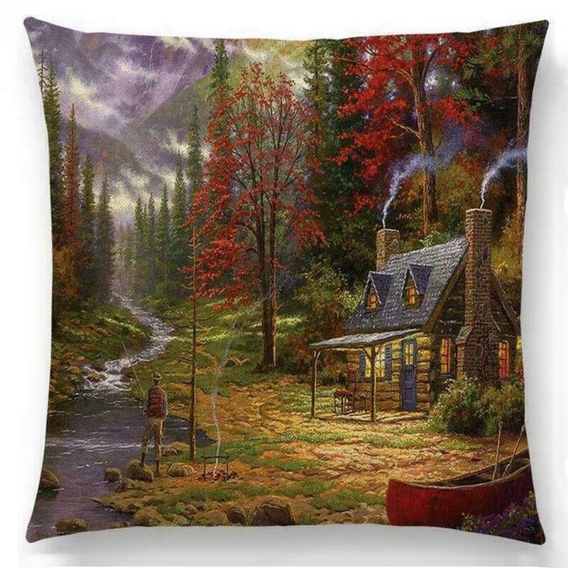 Elegant Cotton Linen Cushion Cover With Invisible Zipper For Easy Cleaning