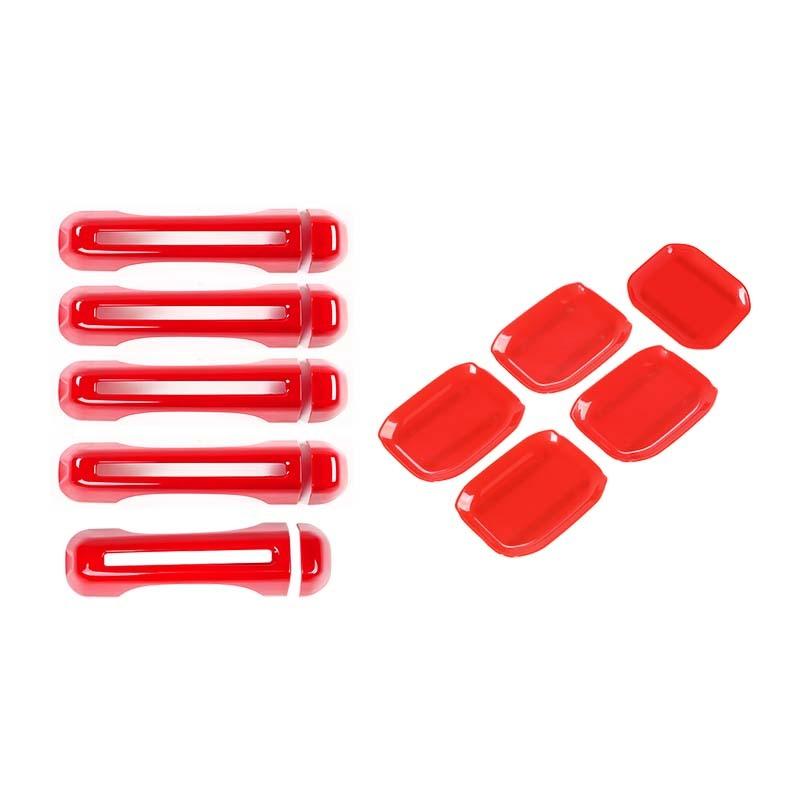 ABS obudowa klamki samochodowej naklejka zewnętrzna dekoracja miski pokrywa dla Jeep Wrangler JL 2018 Up wersja 4-drzwiowa akcesoria zewnętrzne