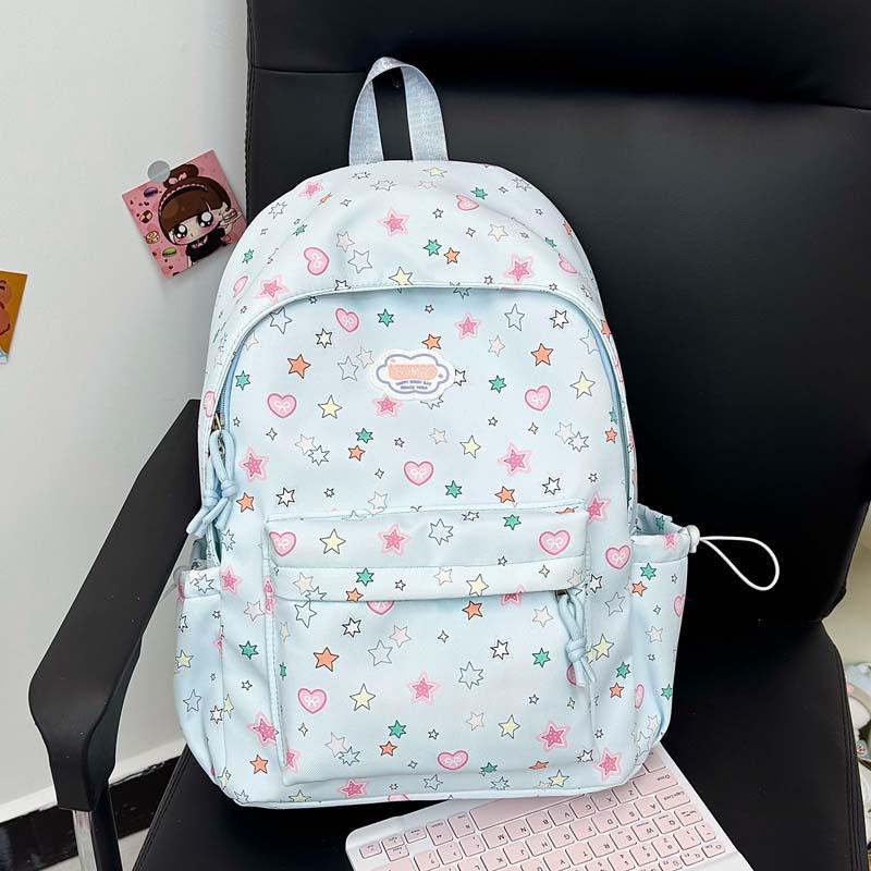 Schoolbag new cute junior high school ins star backpack fresh middle school girl large capacity versatile high value back