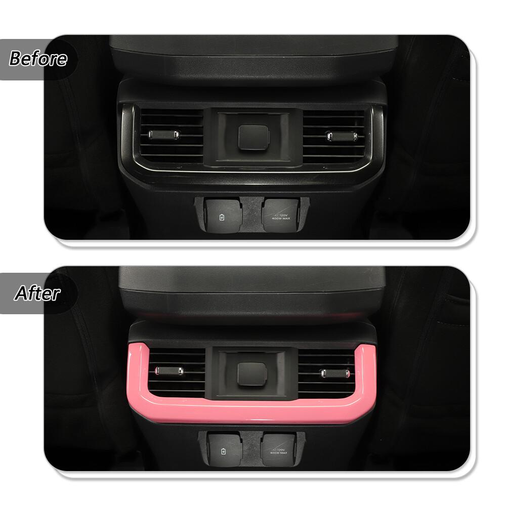 Rear Air Conditioner Vent Outlet Cover Trim Frame For Ford F150 2021-2022 Pink