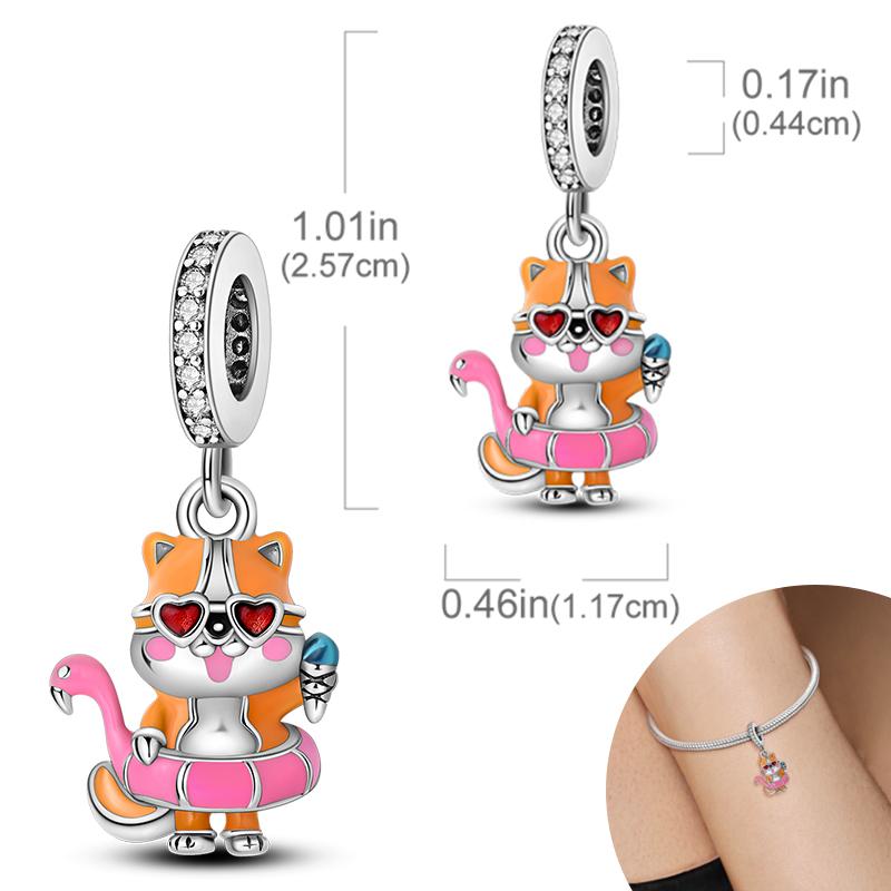 New Copper Plated Cute Dog Pets Charms Beads Fit Original Bracelet Charms Diy For Women Pendant Beads Jewelry Gift