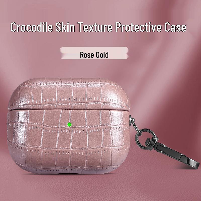 Apple AirPods Pro Crocodile Skin Bluetooth Case: 2nd, 3rd, 4th Gen Compatible