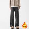 Trendy Brand Drape Gray Glutinous Rice Pants Men's Autumn American Retro Wide-leg Trousers High Street Versatile Casual Couple Pants