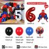 149pcs Kids Birthday Red Blue Balloons Garland Arch Kit For Party Decors Age 1-9 Spiderman 3D Marvel Foil Balloons Air Globos