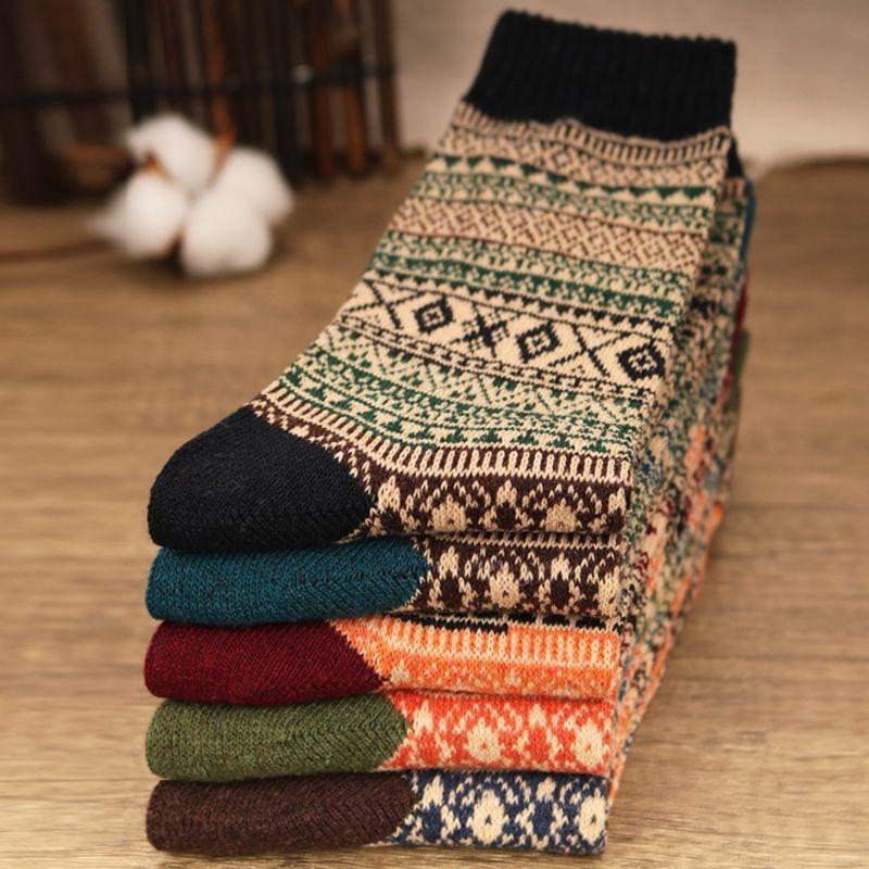 5 Par Dam Randiga Crewstrumpor Mellanlånga Mjuka Andningsbara Högelastiska Strumpor