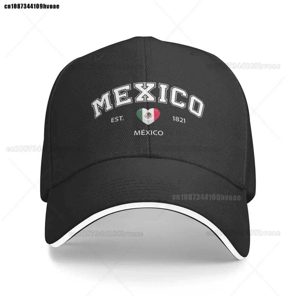 Mexico Flag Caps EST Retro Cowboy Washed Baseball Caps Female Sport Denim Sunscreen Hats Spring Summer Cap Men Trucker Cap