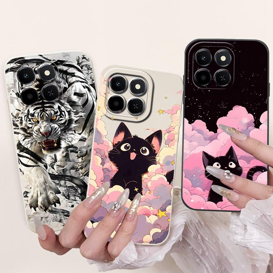 6.61" For Honor X6c 2025 Case Cute Panda Rabbit Soft Liquid Silicone Shockproof TPU Back Cover For HonroX6c Play 9C NIC-LX1 Para