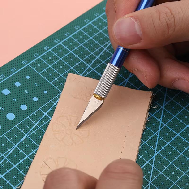 17Pcs Knife Blades Precision Craft Knife Set , For DIY Artwork, Cutting, Models, Scrapbook Leather Carving Tool Carving Knife