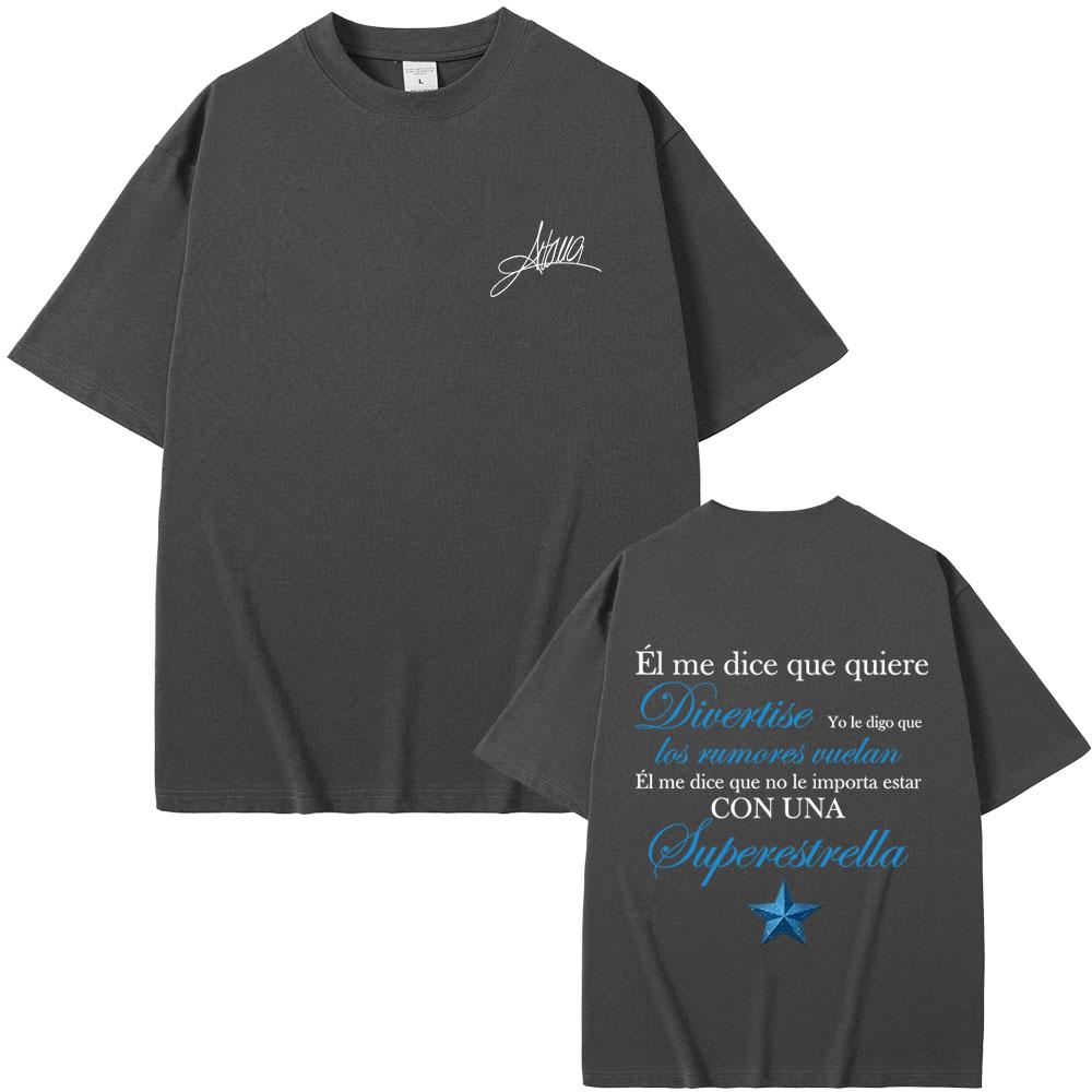 Sängerin Aitana Grafik T-Shirt Fans Geschenk CUARTO AZUL Welttournee 2026 Merch T-Shirt Unisex Damenmode Lässige Übergroße T-Shirts