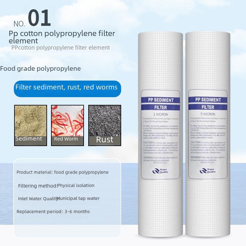 "Universal 10-inch Water Purifier Filter Set: 3-Stage PP Cotton & 5-Stage Activated Carbon Filtration System for Home"