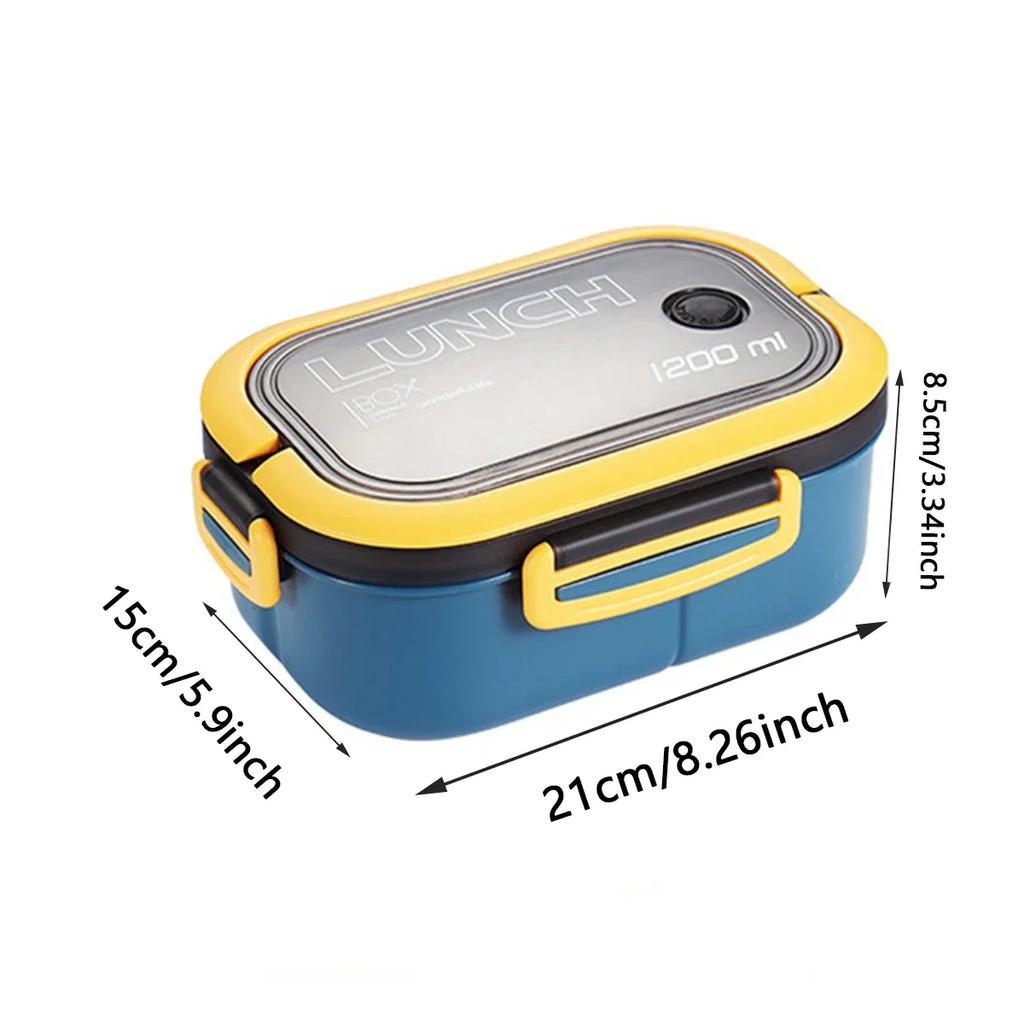 Double-layer Lunch Box Portable Compartment Fruit Food Box Microwave Lunch Box With Fork And Spoon Picnic Fresh Box