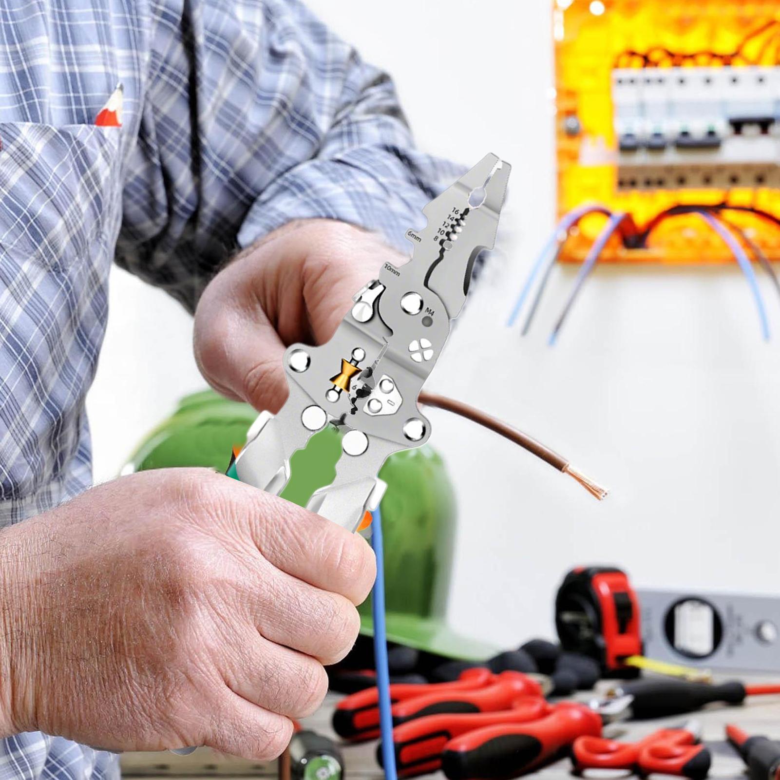 Wire Stripping Tool Cable Stripping Pliers Multifunctional Foldable Professional Voltage Tester For Repairing Precision Crimping China Mainland