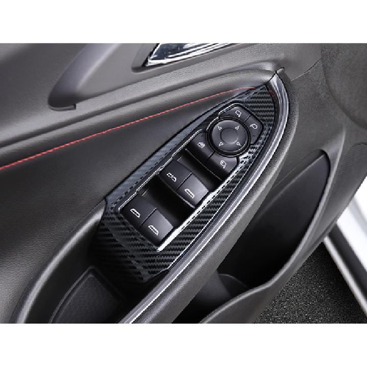 For Chevrolet Malibu 2016- Window Switch Panel Cover Set Carbon Fiber Look