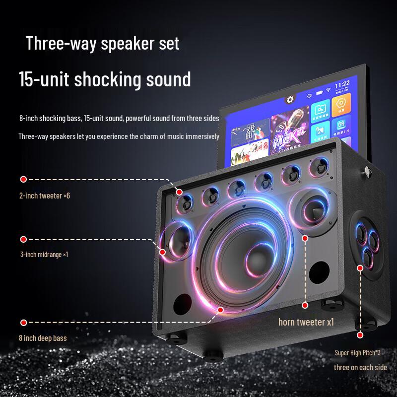 Newman K220 Portable KTV Speaker System with Touchscreen