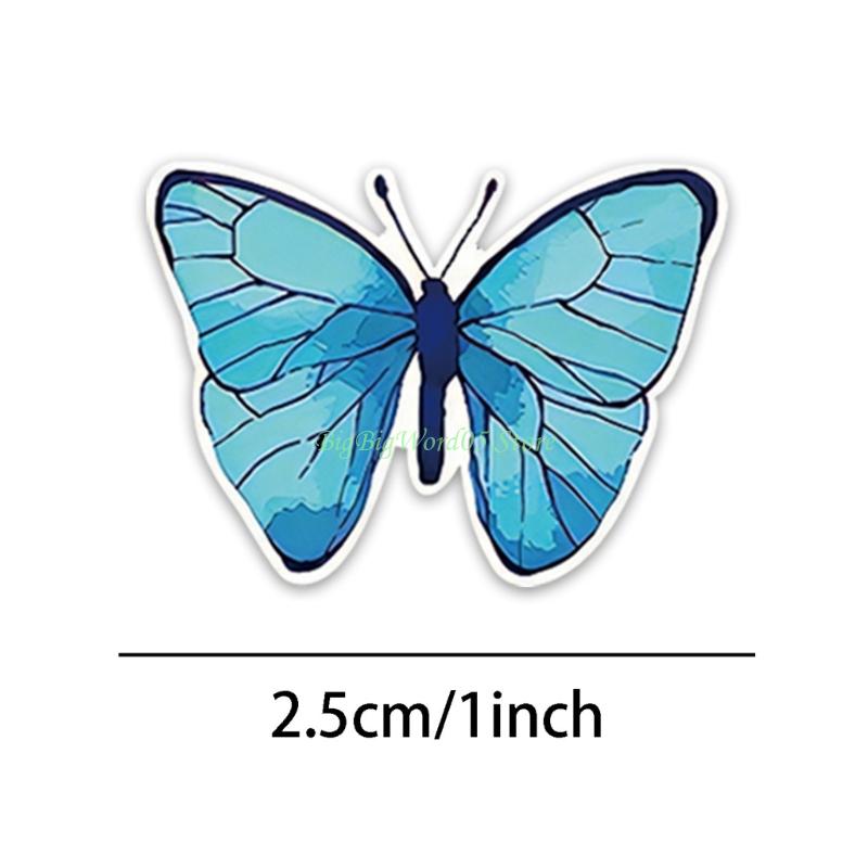 24TE 500Pcs Butterfly Flower Adhesive Sticker Wrapping Label For Journal Planner Scrapbooking Photo Album Embellishment