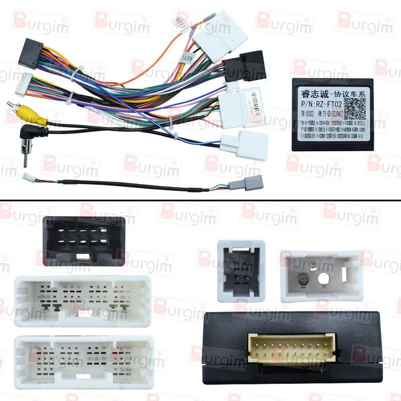 16PIN Android Radio Power Cable For Toyota RAV4 Prius Plus V Sienna Yaris Vitz HiAce Venza Verso Car stereo Harness Wire Canbus