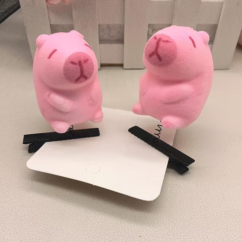 10 ks Kreslená růžová sponka do vlasů kapybara pro ženy dívky roztomilé vlasové doplňky kapybara vtipné kawaii dětské pokrývky hlavy dárky