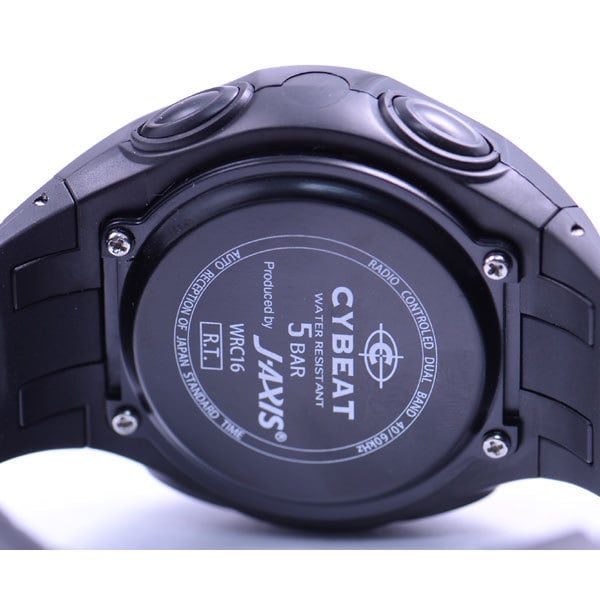 J-AXIS Men's WRC16-BK (Sun Flame) Round Watch Black Resin Digital