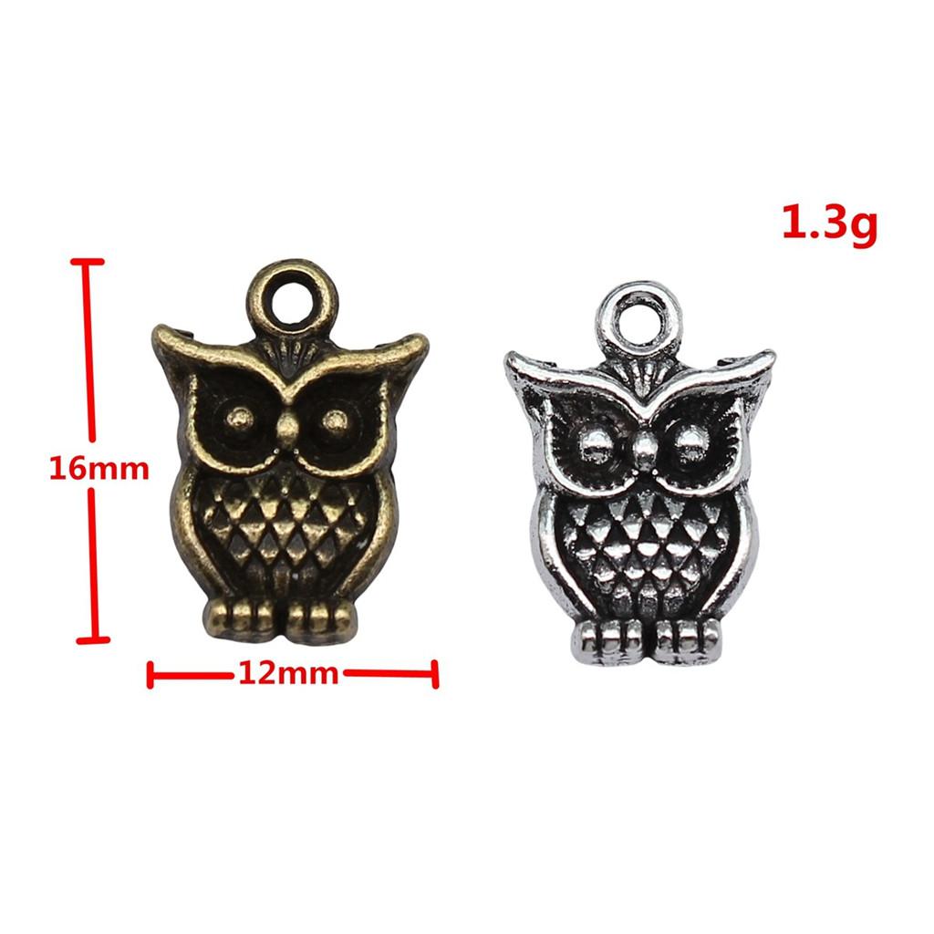 Owl Charms Mini Antique Alloy Pendants For Animal Themed Jewelry Making