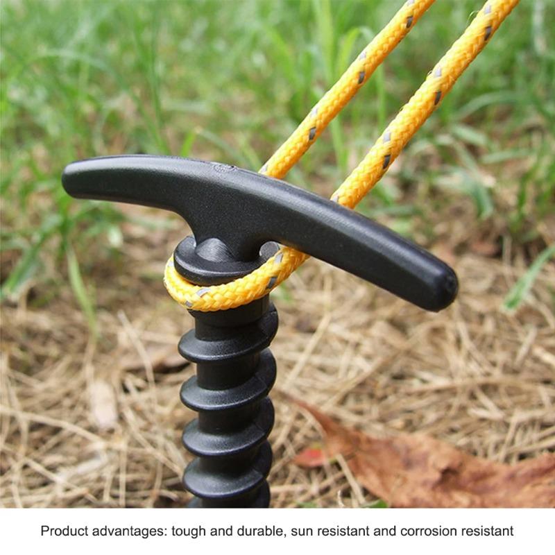 Outdoor Camping Tent Accessories Spiral Plastic Ground Nail 14.5cm Length Stake for Canopy Awning Tarpaulin Camping Hiking