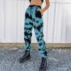 Fashion Women's Casual High Elasticity Tie-Dyed Elastic Band Pants With Pockets