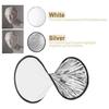 Silver White 2 In1 Reflector Portable Round Photography Light Reflector for Live Lighting