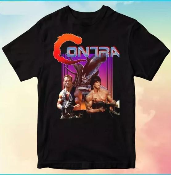 Contra Arnold Schwarzenegger Movie Vintage Tshirt size S5XL Unisex T-Shirt XXL