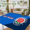 Crystal Velvet Square Rug Custom NameBlackburn Rovers FC Pattern Non Slip Home Floor Decor Rug