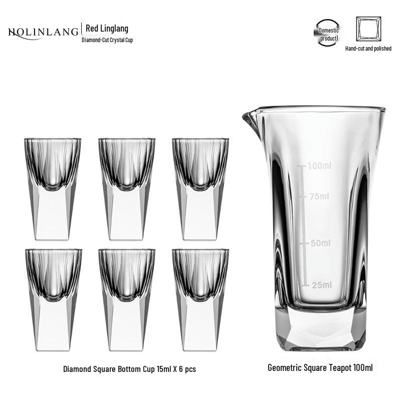 Elegant White Wine Glass Set with Decanter – Thickened High-Stemmed Wine Cups for Spirits and Wine.