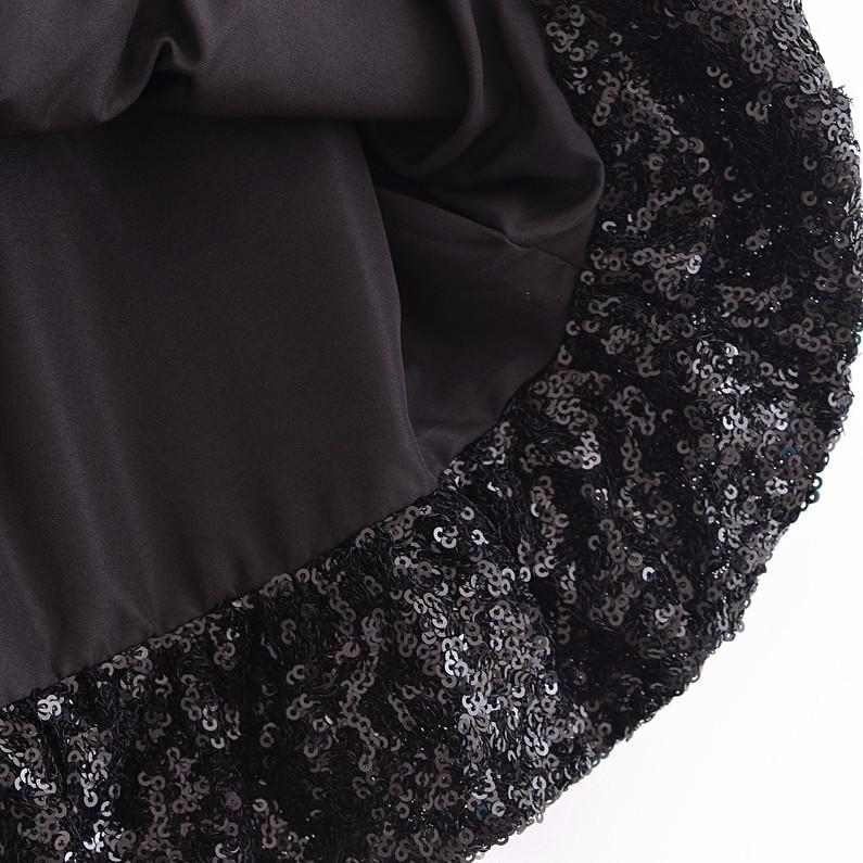 2025 Spring Women's Sequin Tulip Midi Skirt: Slim Fit, High-Waisted Design