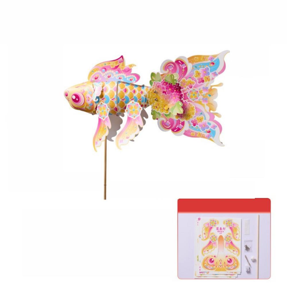 DIY Handheld Fish Lantern Handmade DIY Lantern Material Kit  Spring Festival Style 1