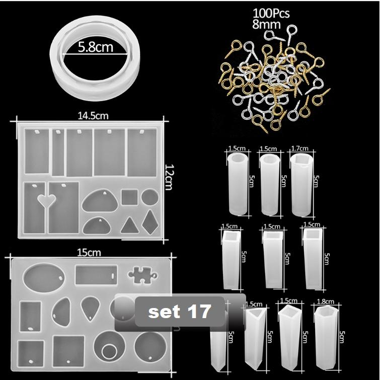 DIY Ornament Mold Silicone Drop Glue Mold Combination Set