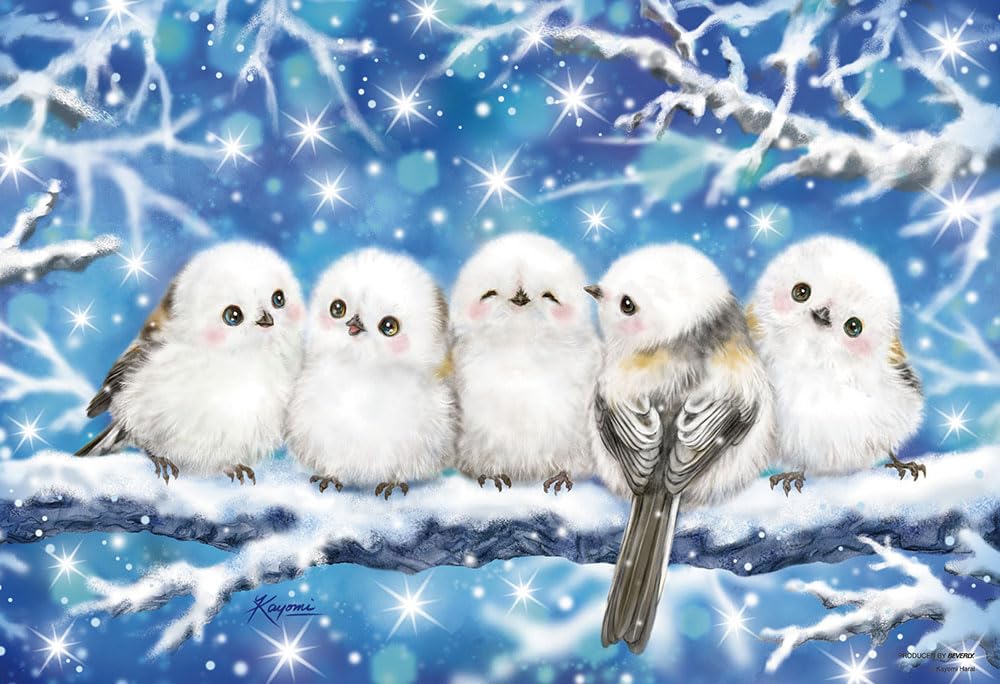 

[Made in Japan] Beverly 300-Piece Jigsaw Puzzle: Long-tailed Tit Chatting (26x38cm) 300-177