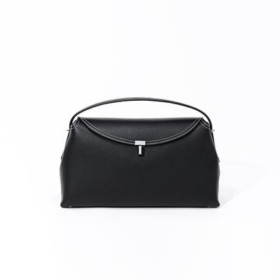 Top Layer Cowhide Flap Bag, Niche, High-end Feeling, One Shoulder Crossbody Bag, Versatile for Commuting, T-lock Buckle, Large Capacity Handbag