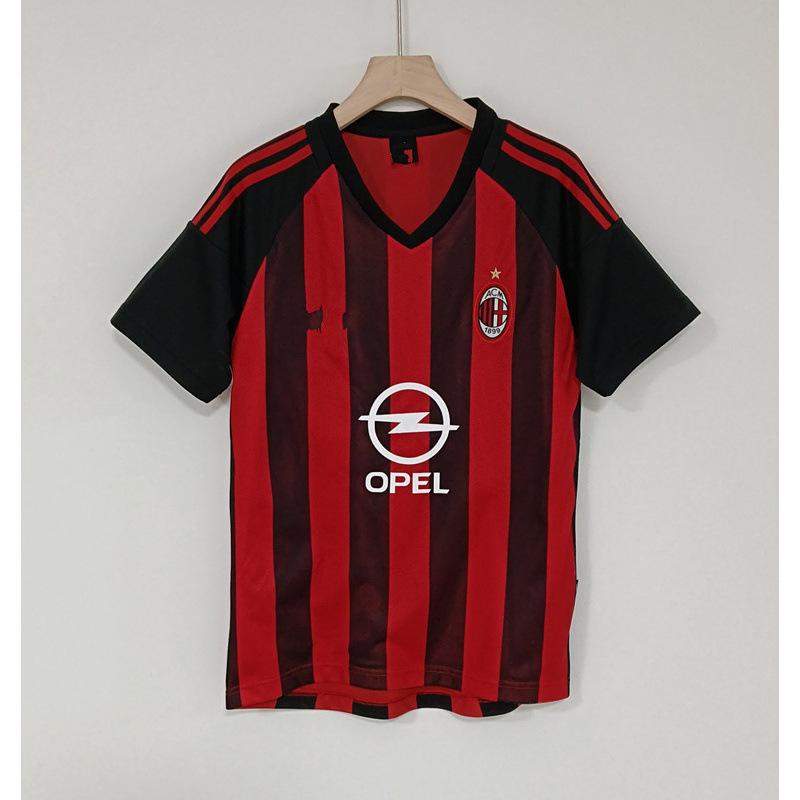 AC retro tricou clasic nostalgic replică tricou de fotbal Kaka Maldini cu mânecă scurtă top uniformă de antrenament