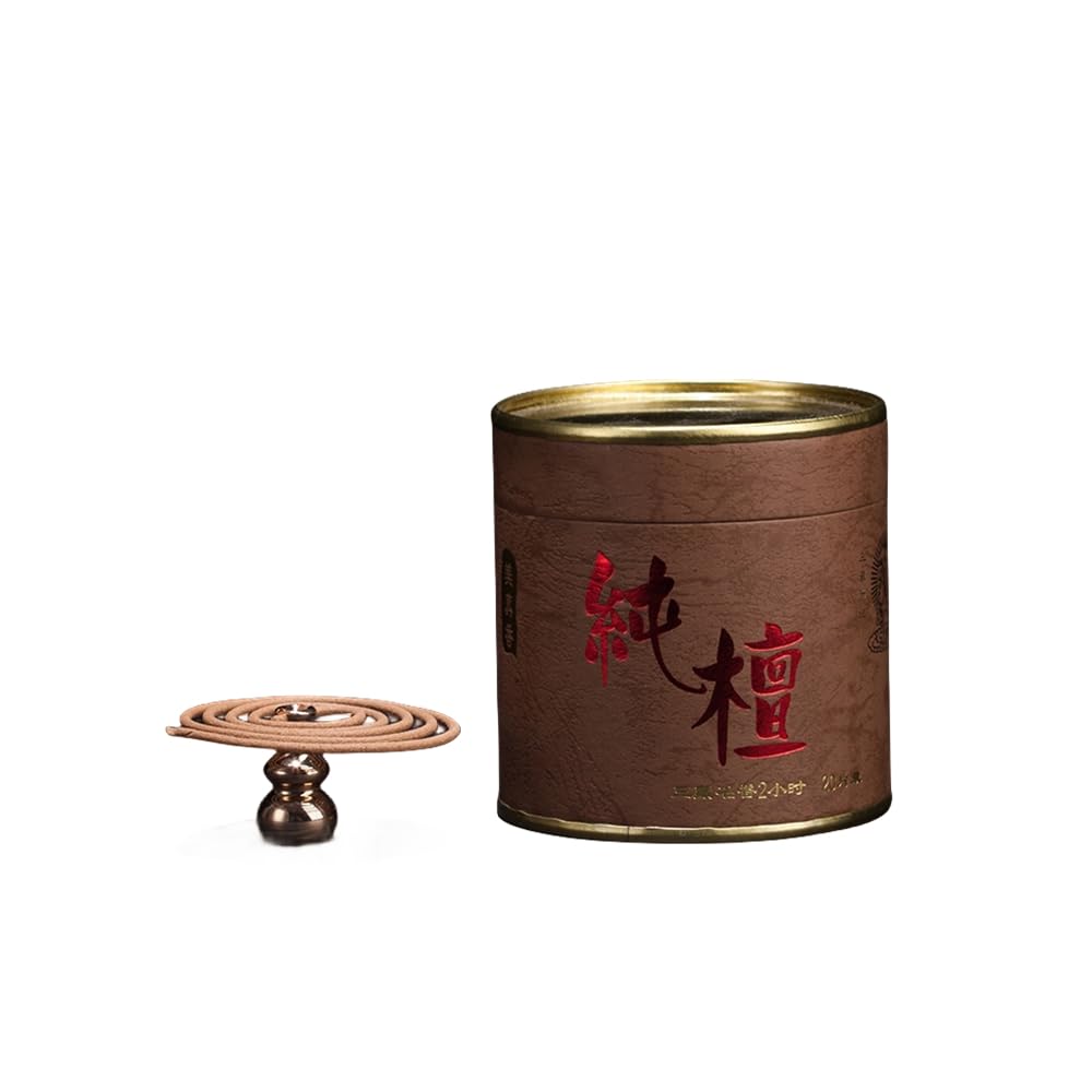 

Natural Sandalwood Coil Incense Spiral Sticks, 40 Rolls (2 Hours), Bedroom Fragrance, Air Purifying