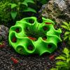 Fish Tank Environment Enhancer 3D Printed Aquarium Hideout Cave, Wavy Hollow Ring Shrimp Shelter, Aquatic Pet Hiding Spot Breeding Hole Decor,